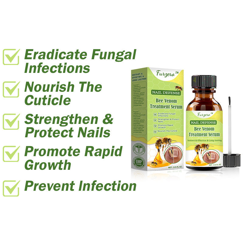 👩⚕️☁️Furzero™ Nail Defense Bee Venom Treatment Serum(For All Kinds Of Nail Diseases✅For Healthier Nail Growth)