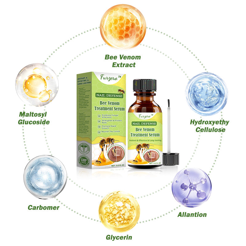 👩⚕️☁️Furzero™ Nail Defense Bee Venom Treatment Serum(For All Kinds Of Nail Diseases✅For Healthier Nail Growth)