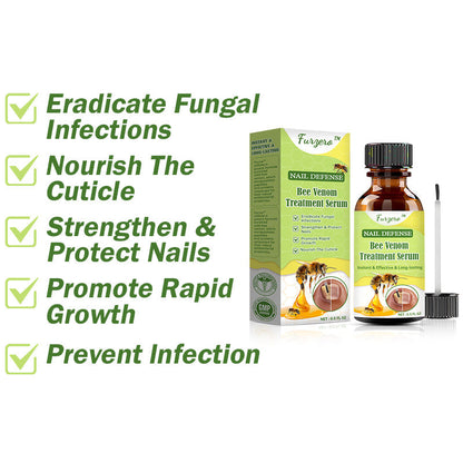 👩‍⚕️☁️Furzero™ Nail Defense Bee Venom Treatment Serum(For All Kinds Of Nail Diseases✅For Healthier Nail Growth)